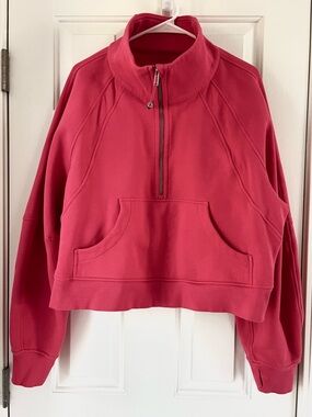 lululemon Cropped Quarter-Zip Pullover Sweatshirt, XL/XXL- Pink Glaze